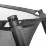 Detailaufnahme des schwarzen Salta Premium Ground Trampolins (366x244 cm) mit Belüftungssystem.