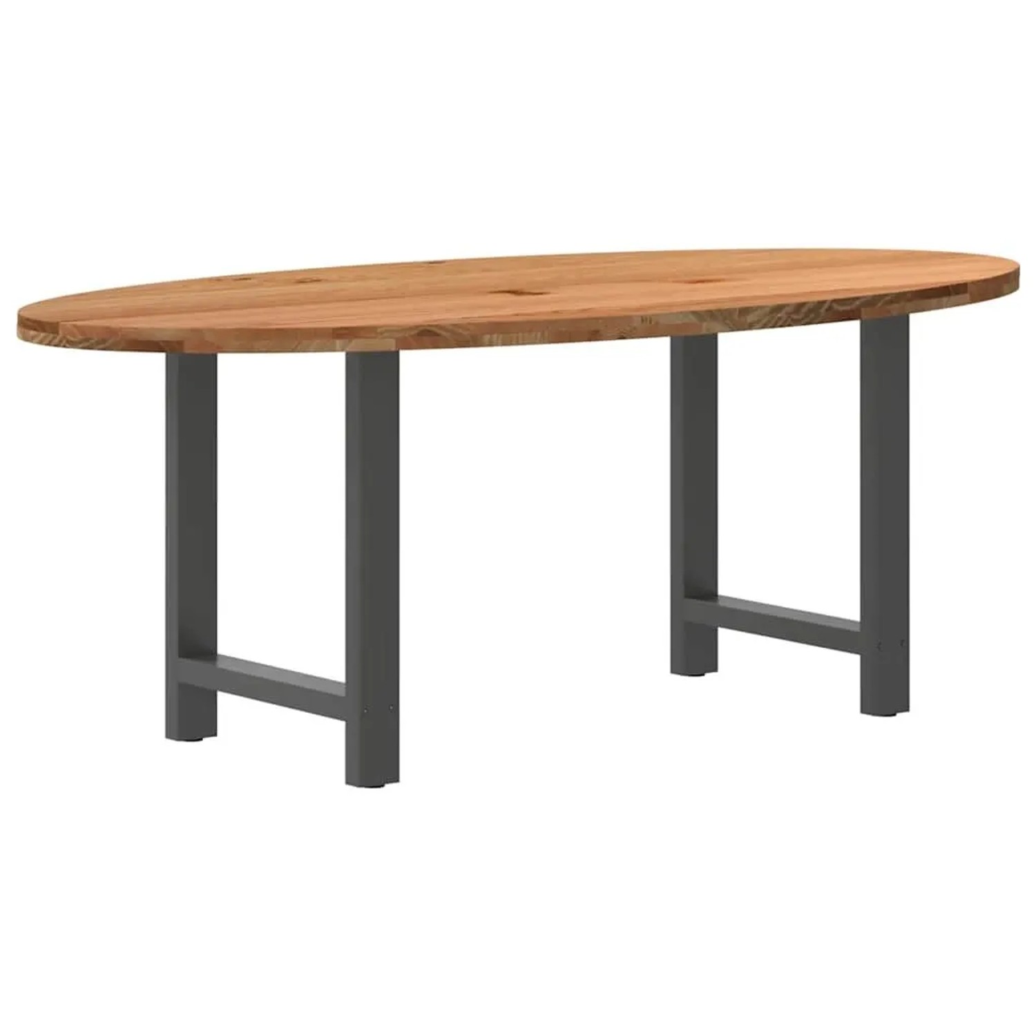 vidaXL Esstisch Hellbraun 200x100x74 cm Massivholz Eiche Oval 3305320 günstig online kaufen