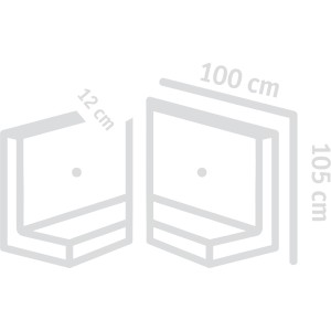 Diephaus L-Stein Ecke bewehrt Grau, 90° Eckverbinder für Mauersysteme, 105x100x12cm, 2-teilig.