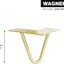 Wagner Möbelbein Hairpin, 100 mm, Pearl Gold, aus Stahl, für Möbelbau.