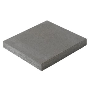 Graue Gehwegplatte, 40x40x5 cm, aus Beton für Terrasse und Gartenwege.