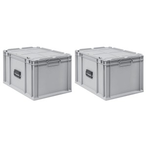 PROREGAL Spar Set 2x Eurobox Nextgen Portable HxBxT 335 x 40 x 60 cm 65 Liter Eurobehälter Transportbox Transportbehälter Stapelbehälter
