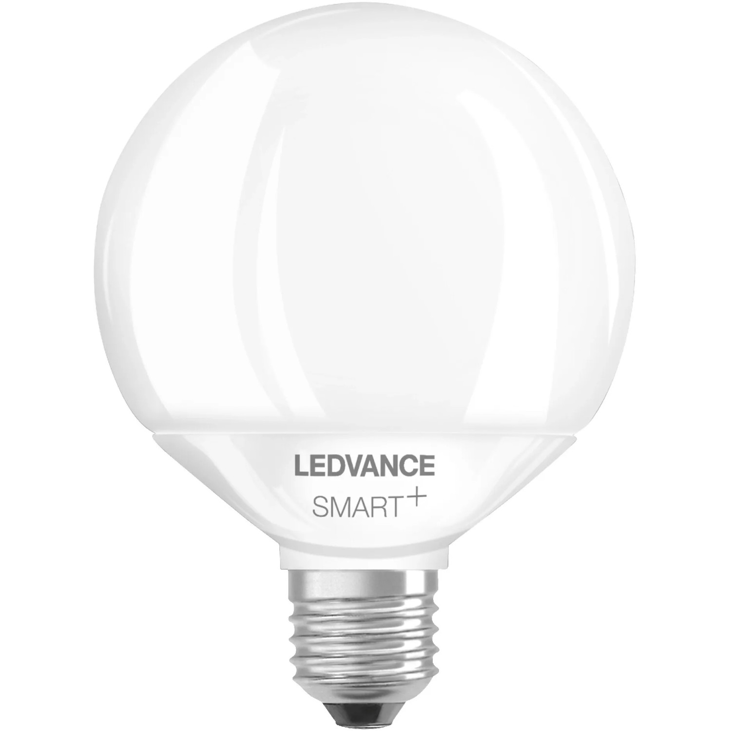 Ledvance Smart+ Wifi Globe Leuchtmittel, E27, 14W, RGBW, klare Globe-Form.