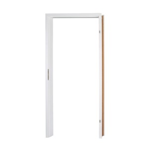 Weiße Türzarge (61x198,5x18,5 cm) für links/rechts Anschlag, Dekor ähnlich RAL 9010.