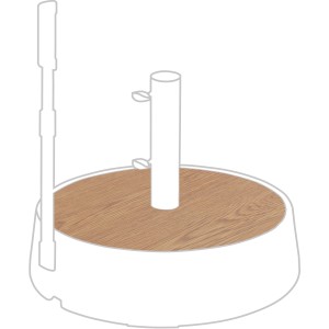 Doppler Dekorplatte Esche für Easy Move Switch Schirmständer in Holzoptik.