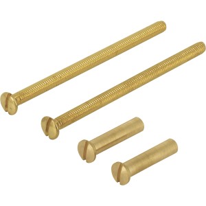 AnsaPro Hülsenschrauben und Hülsenmuttern, Messing, M4 x 60 mm, 2 Stück für Türbeschläge.