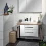 Fackelmann Spiegelschrank Denver, 110 cm, weiß, mit Softclose-Türen im Badezimmer.