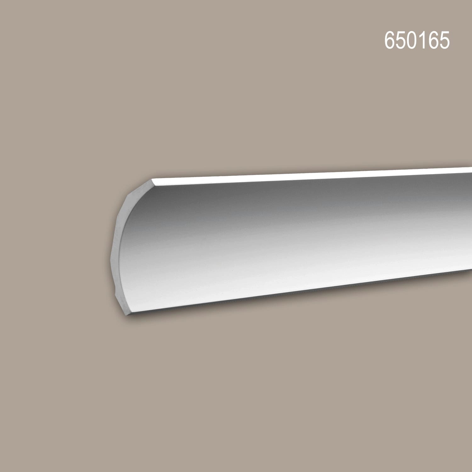 Weiße PROFHOME Eckleiste/Deckenleiste (2m) aus Polystyrol für den Innenbereich.