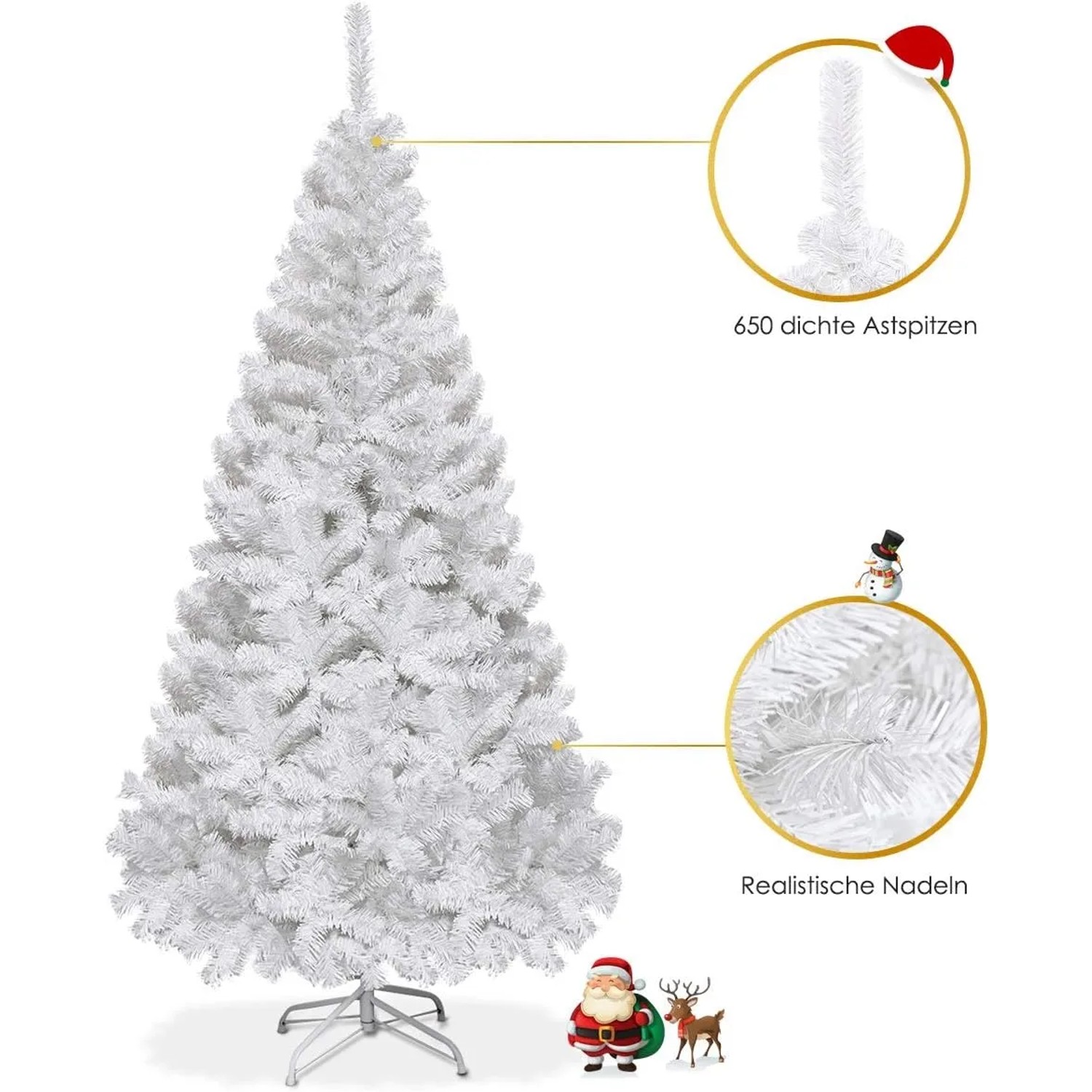 COSTWAY Knstlicher Weihnachtsbaum 180 cm PVC mit Stnder kaufen bei OBI