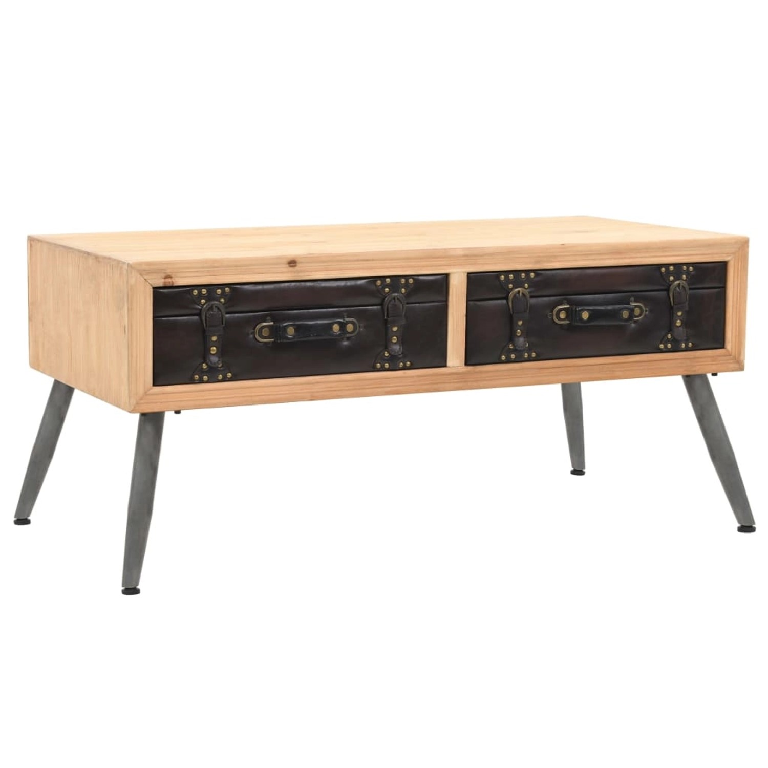 vidaXL Couchtisch Tannenholz Massiv 115 × 55 × 50 cm 245777