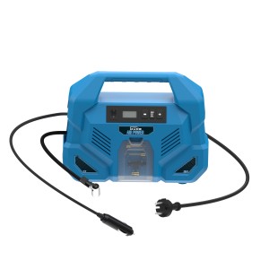 Blauer Güde Kompressor Airpower Dual Drive 12/230 V mit Zubehör.