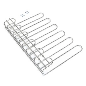 Emuca Glashalter Supra, 1-reihig, 340 mm, verchromter Stahl für Schränke.