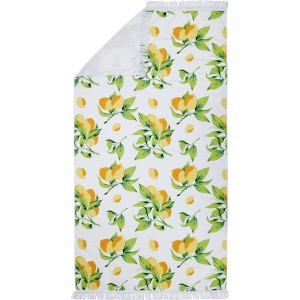 Strandtuch mit frischem Zitronenmuster, 170x92 cm, ideal für Camping und Strand.
