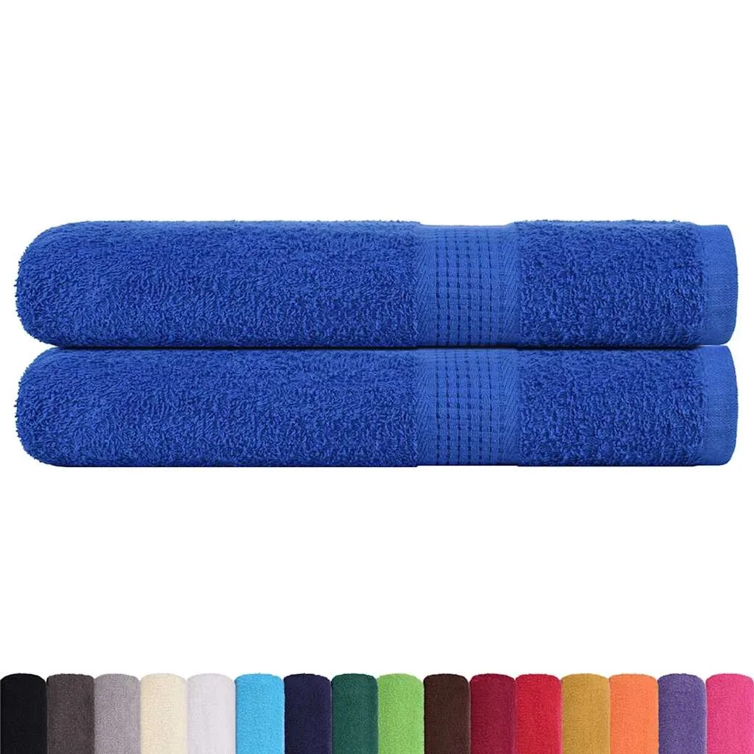 vidaXL Saunatücher 2 Stk Blau 80x200 cm 360 g/m² 100% Baumwolle 136719