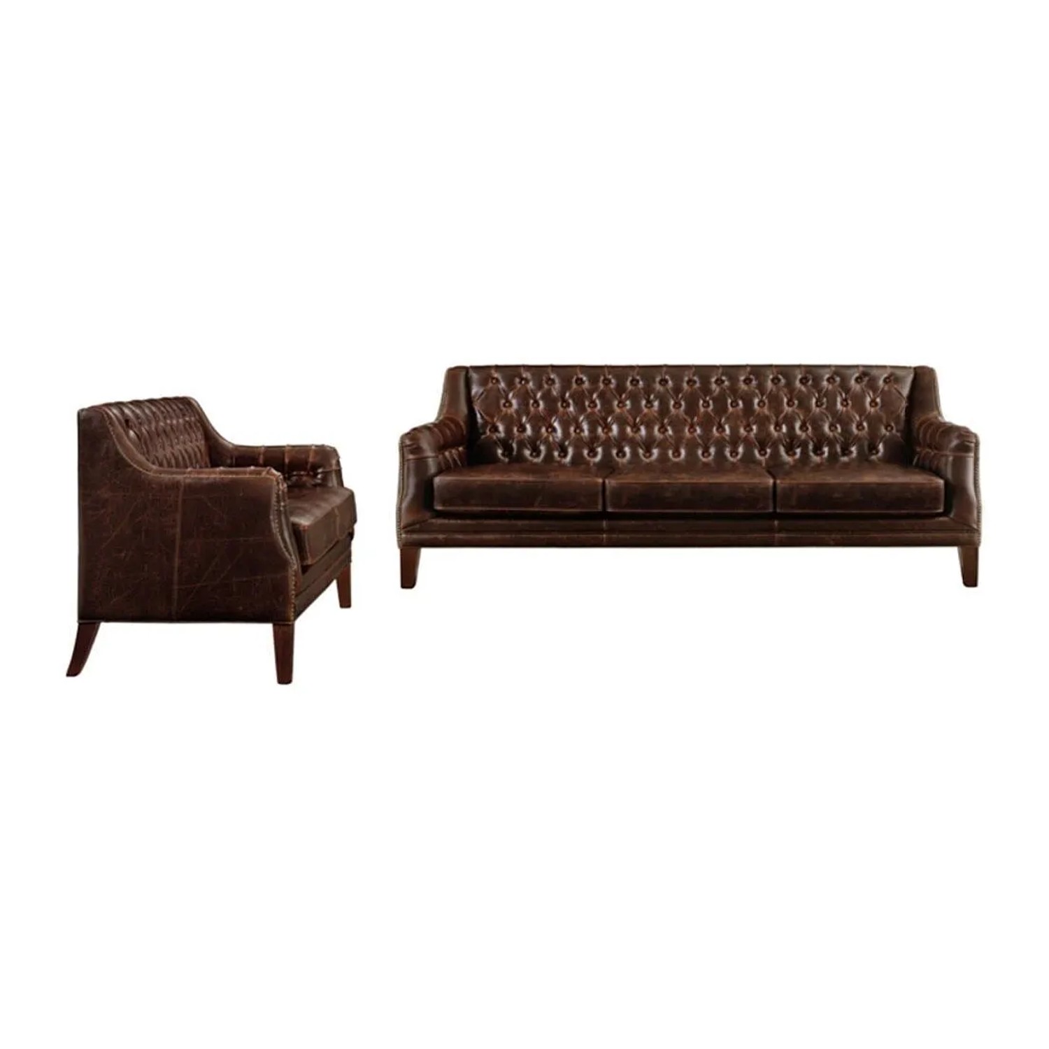 Vente-unique Couchgarnitur Colbert Schokoladenbraun 138 cm  194.5 cm