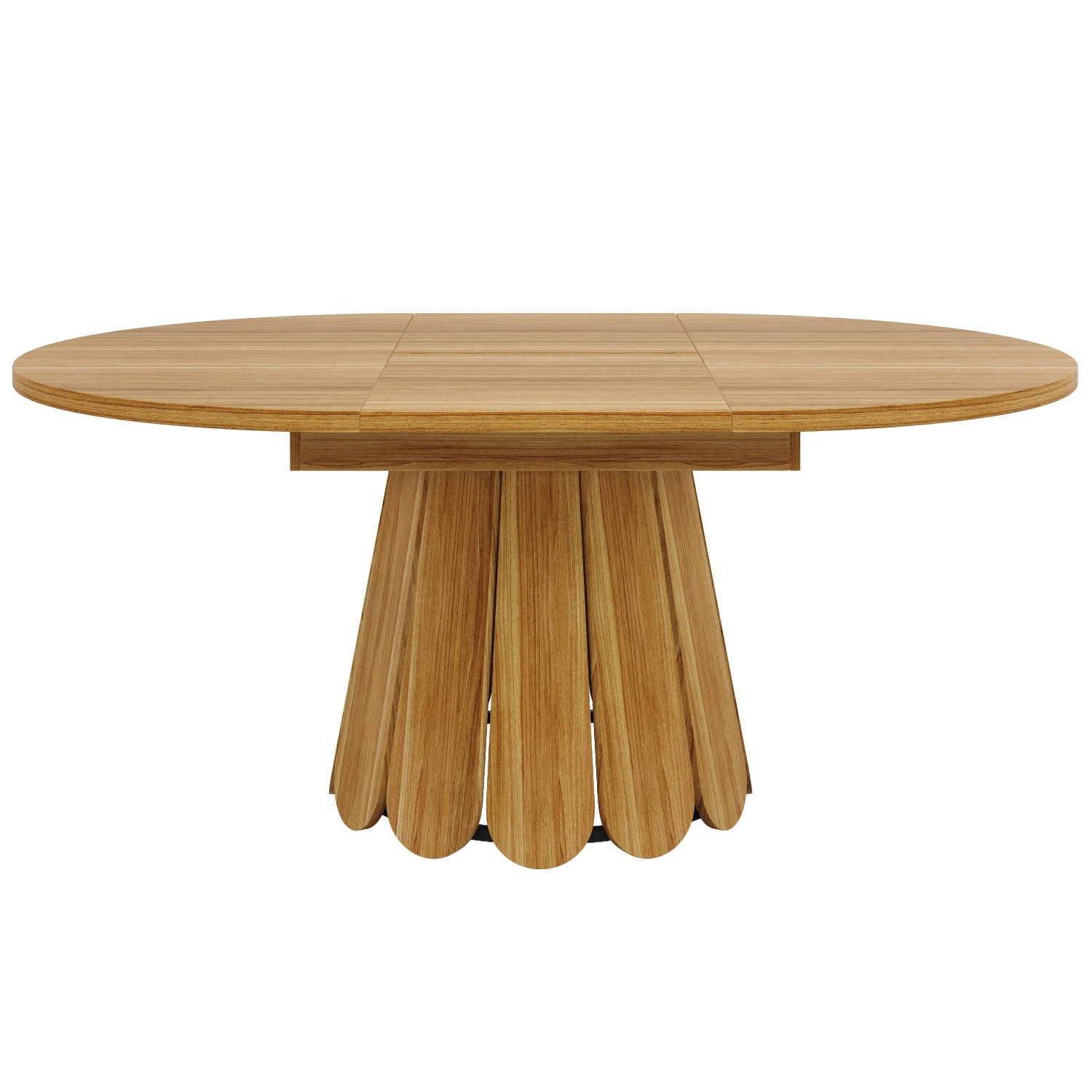 Merax Esstisch 118x158 cm Braun Rund Ausziehbar Oval 6 Personen