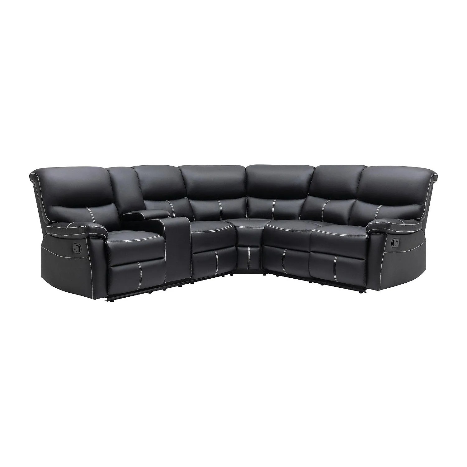 Vente-unique Relaxsofa Canby Schwarz 253 cm