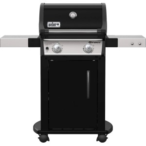 Schwarzer Weber Gasgrill Spirit E-215 GBS mit 2 Brennern und Gussrost.