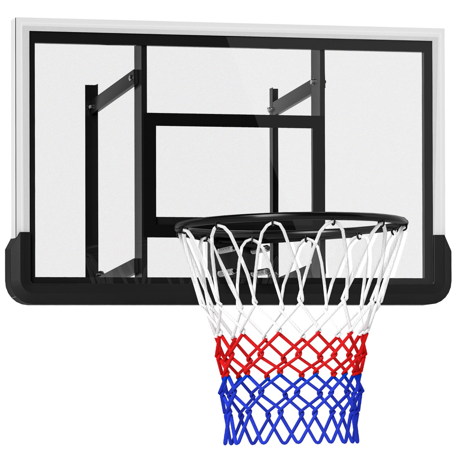 SPORTNOW Basketballkorb Stahl  Kunststoff Schwarz 110L x 28B x 70H cm