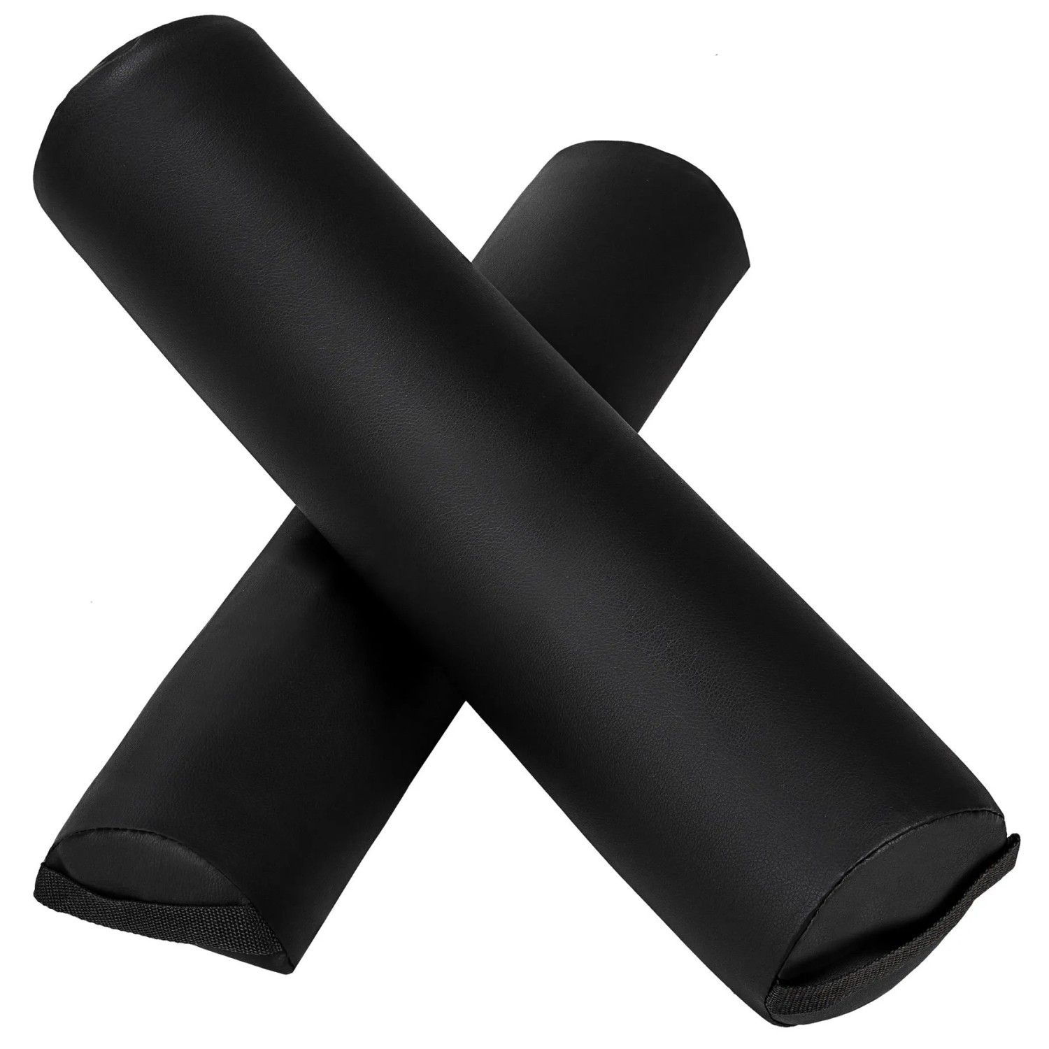 Tectake Lagerungsrollen Set  Mit Kunstlederbezug Dick Gepolstert  64 x 8 x 14 cm Schwarz
