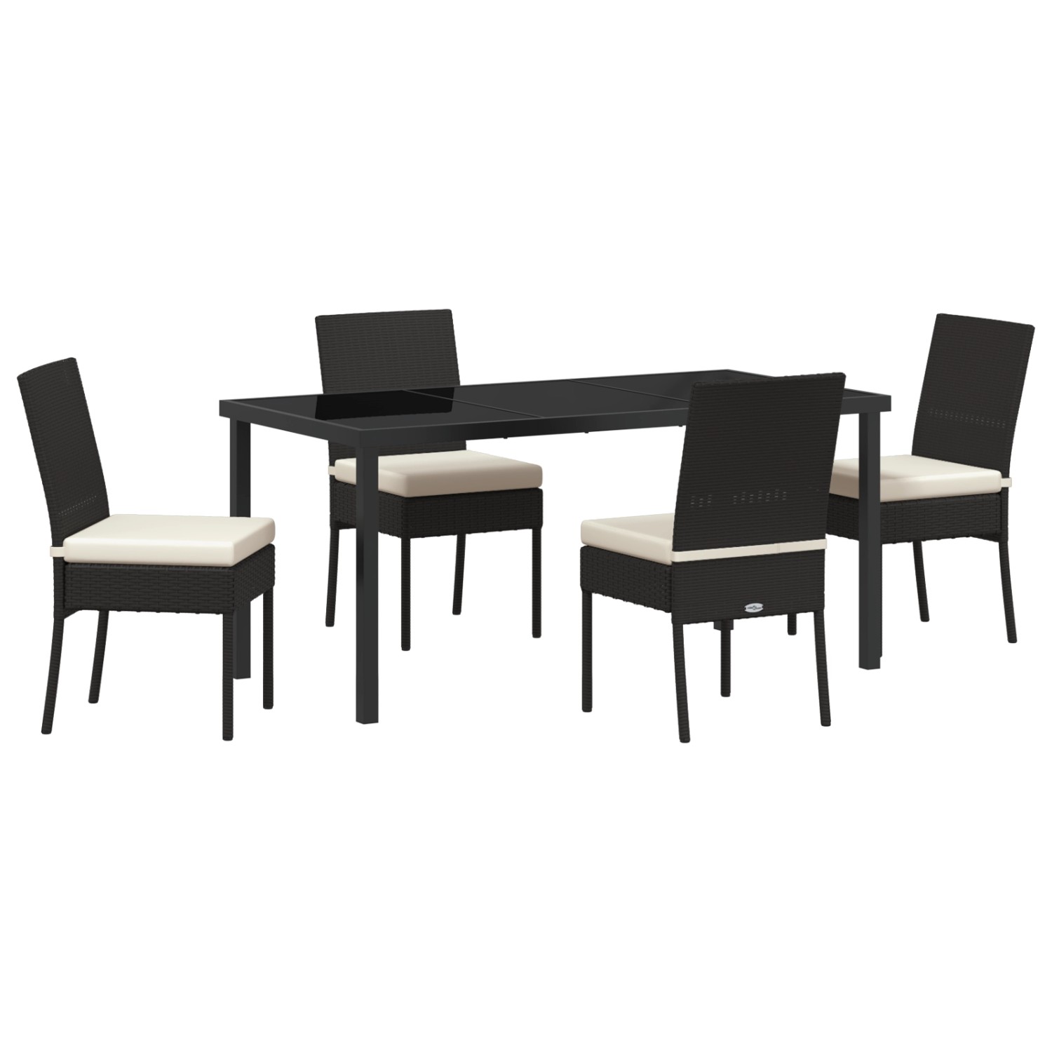 vidaXL Garten Essgruppe 5-Tlg Schwarz Poly Rattan 3379222 günstig online kaufen