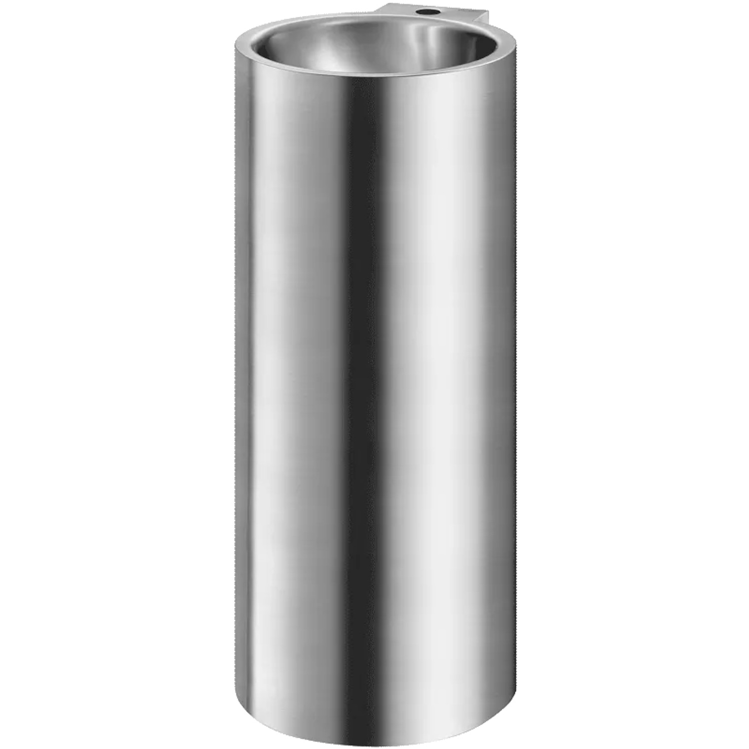 Delabie Waschtisch REDO-T auf Säule Hahnloch Ø35 mittig, ohne Überlauf, Edelstahl 1.4301 satiniert.