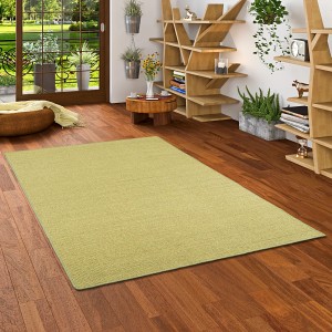 Klassischer grüner Sisalteppich (80x160 cm) von Snapstyle Natur. Robuster Teppich für Wohnräume.