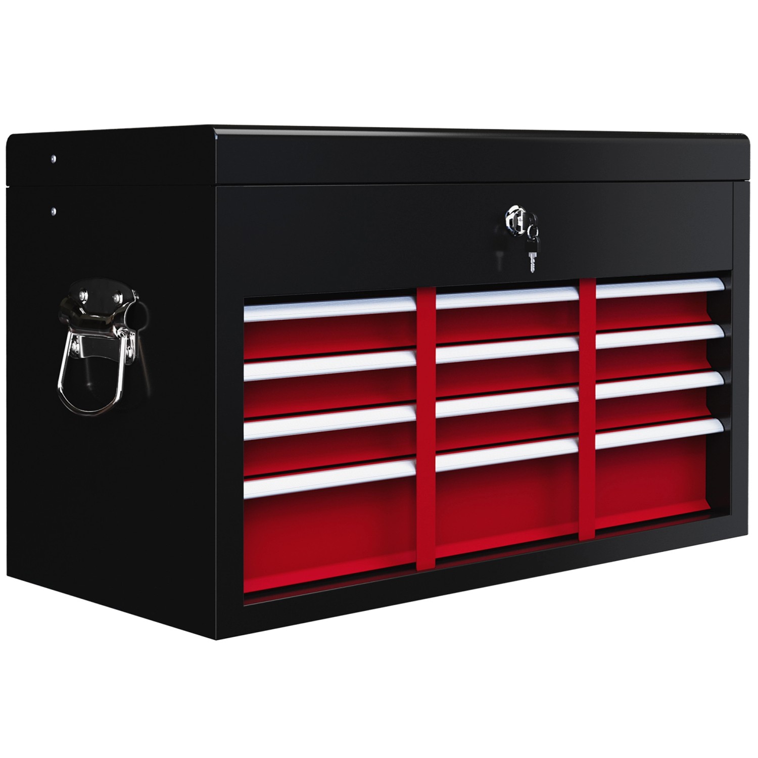 HOMCOM Werkzeugkasten Werkzeugkoffer Stahl Rot 60L x 26B x 34H cm günstig online kaufen
