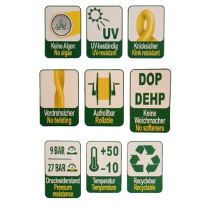 Boni-Shop Gartenschlauch 1 Zoll  25m Flexibel Knickfreier Wasserschlauch