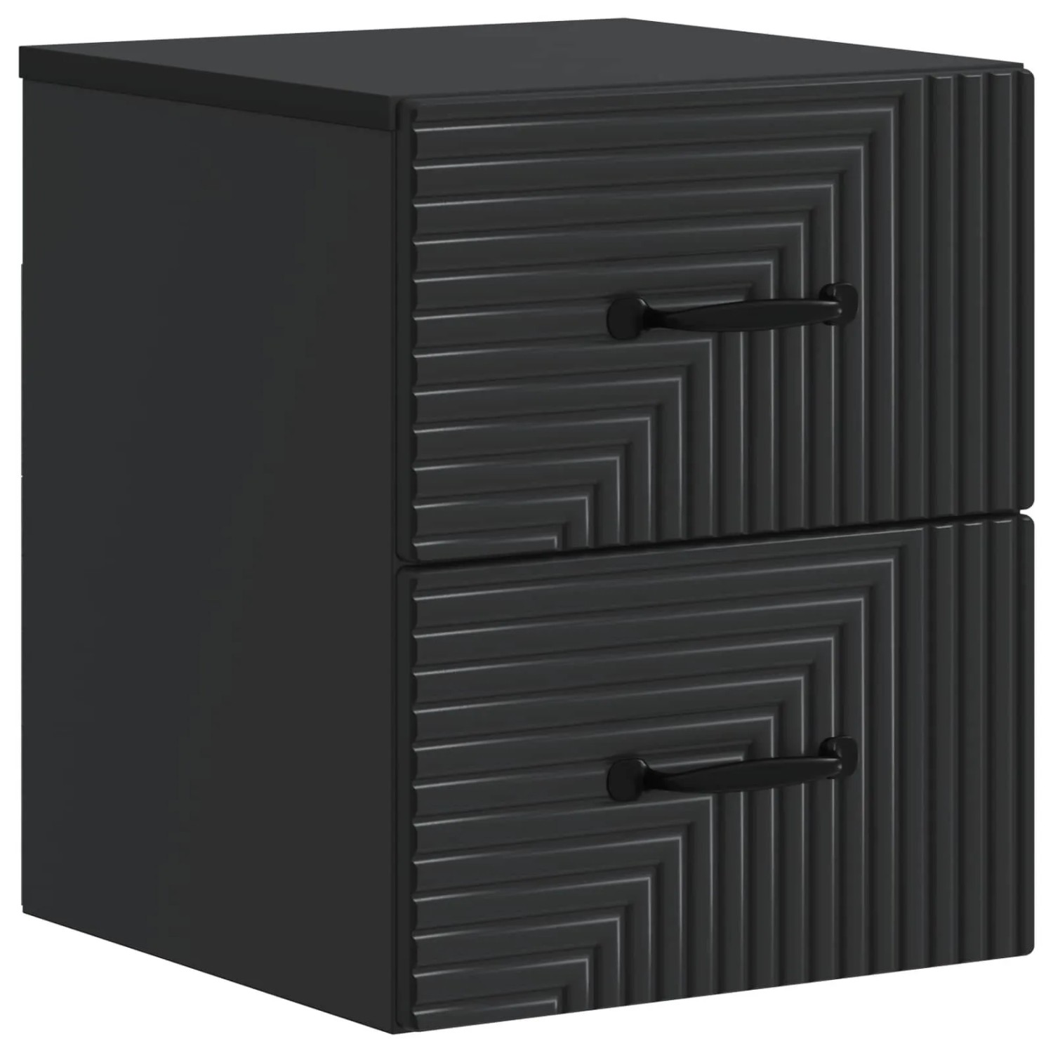 vidaXL Wandmontierter Nachttisch Schwarz 34,5 x 33 x 40 cm 898637