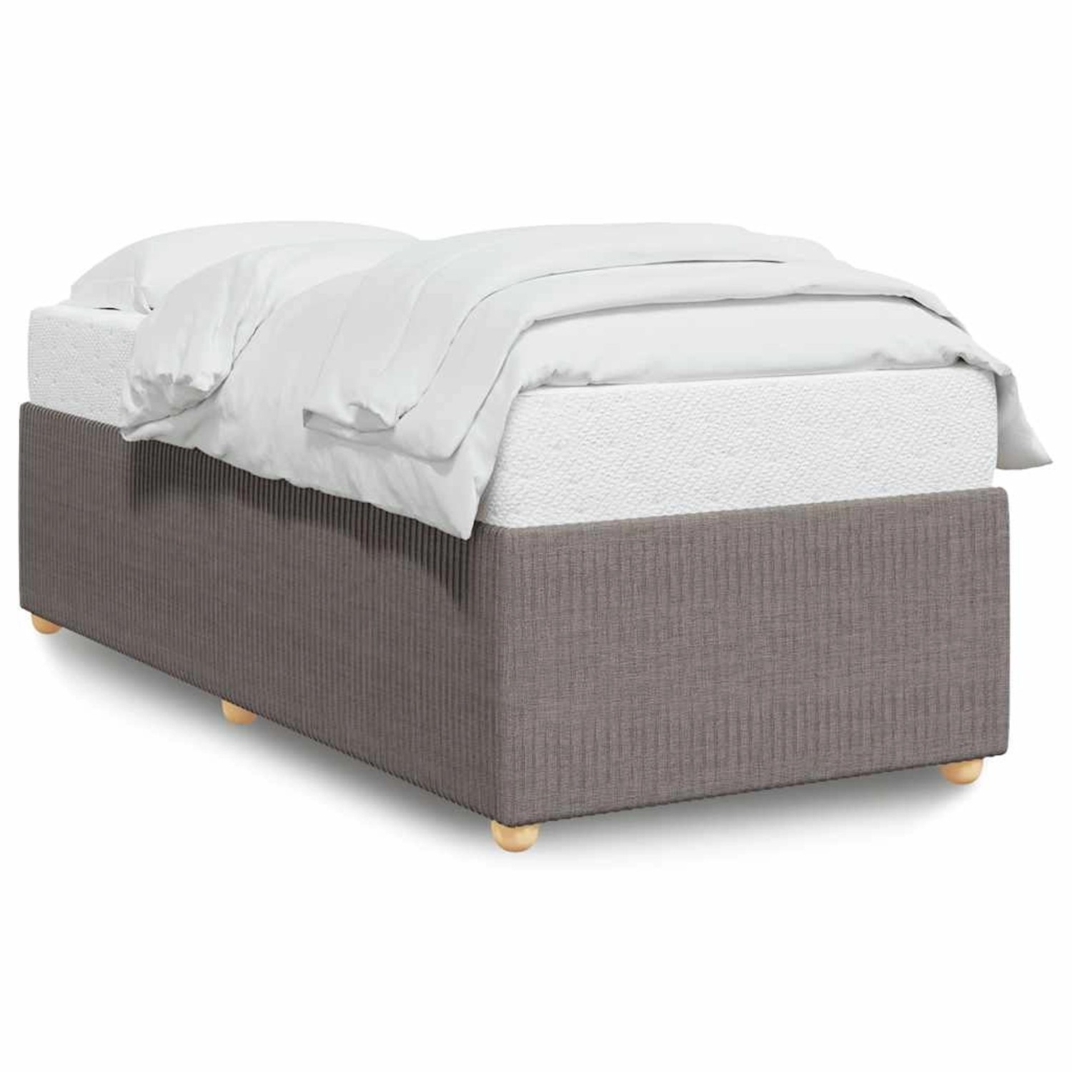 vidaXL Bettgestell ohne Matratze Taupe 90x200 cm Stoff 3284911 günstig online kaufen