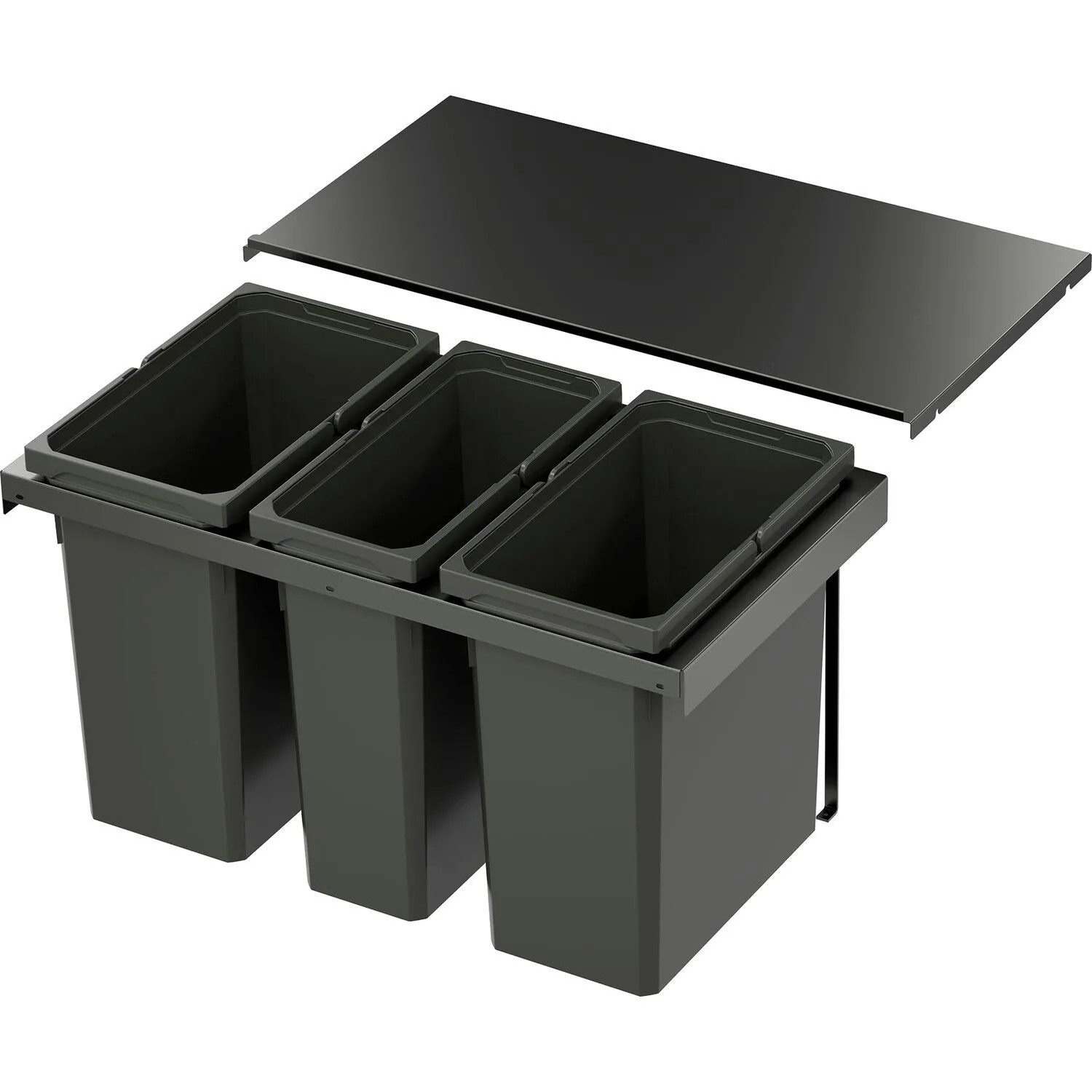 Vauth-Sagel Abfalltrennsystem Envi Flex Pro Korpusbreite 800 mm 2x28, 1x21, Lava