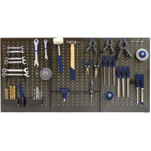 LUX Haken Set, 30-teilig, zur Werkzeugaufhängung an Lochwand.