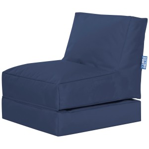 Blauer Sitting Point Sessel Twist Scuba, 300 l, ideal für Indoor & Outdoor. Bequemer Sitzsack für Erwachsene und Jugendliche.