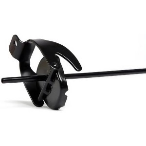 Schwarzer BW Adapter für Metall-Benzinkanister zur Kraftstoffentnahme für Verbrennungsmotoren.