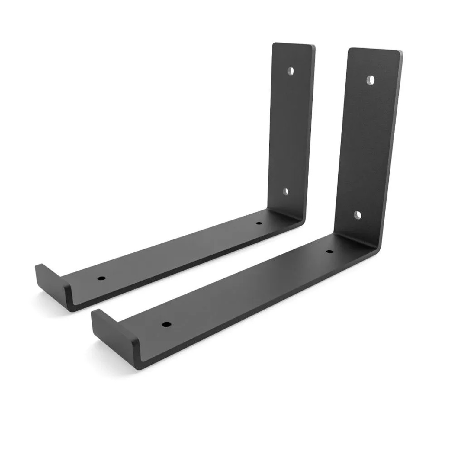 HEVVA Regalhalterung RIEDBERG 20 cm Tief 2er Set Schwarz