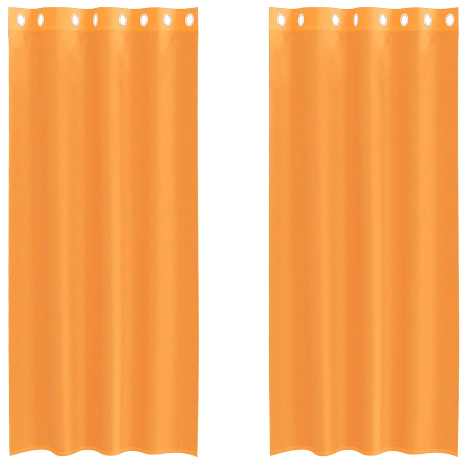 vidaXL Voile Vorhänge mit Ösen 2 Stk Orange 140x245 cm 4102092 günstig online kaufen
