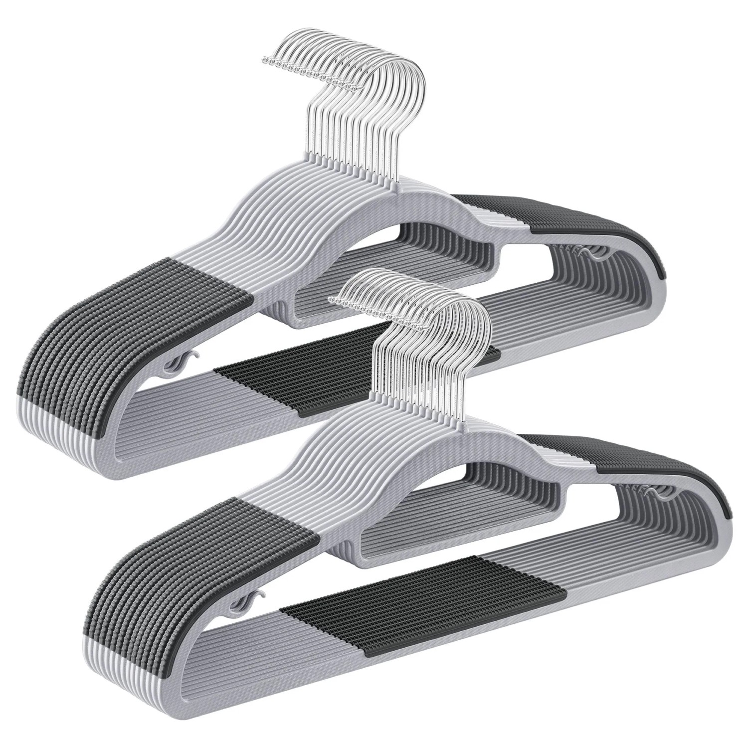 Songmics Kleiderbügel-Set Breanna Kunststoff Hellgrau-Dunkelgrau 30-teilig günstig online kaufen