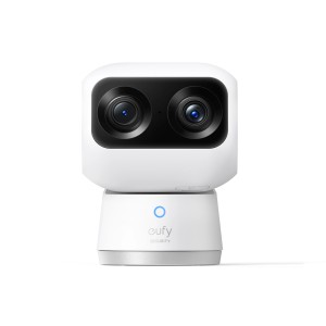 Eufy S350 Innenkamera mit Dual-Kamera, 4K, 8x Zoom und 360° PTZ Funktion.