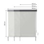 MCW Vertikalmarkise F42 250x180cm in Creme-Beige, ausgefahren, mit Handkurbel. Ideal als Sonnenschutz für Balkon & Fenster.