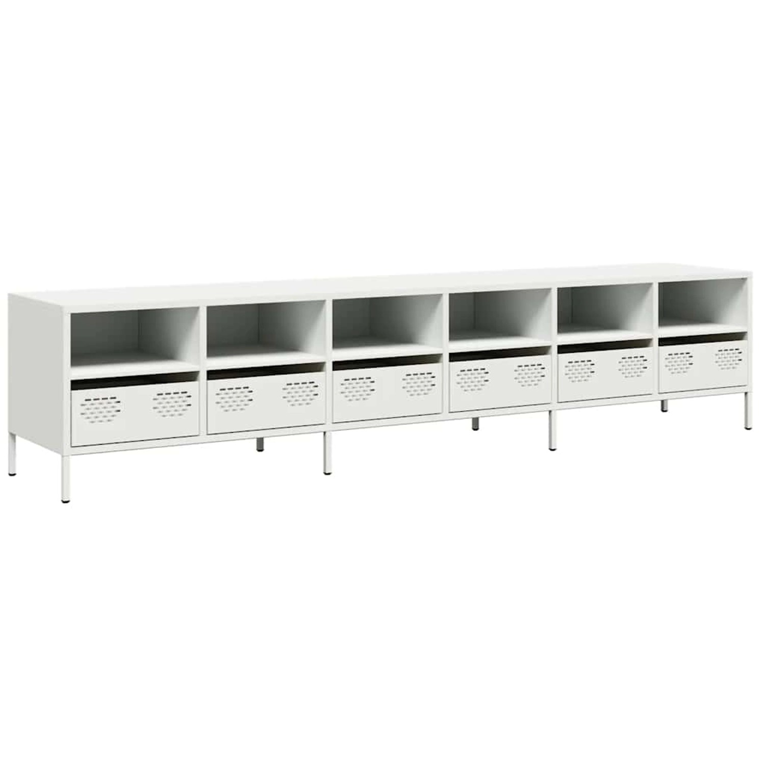 vidaXL TV-Schrank Weiß 202x39x43,5 cm Kaltgewalzter Stahl 3307160 günstig online kaufen