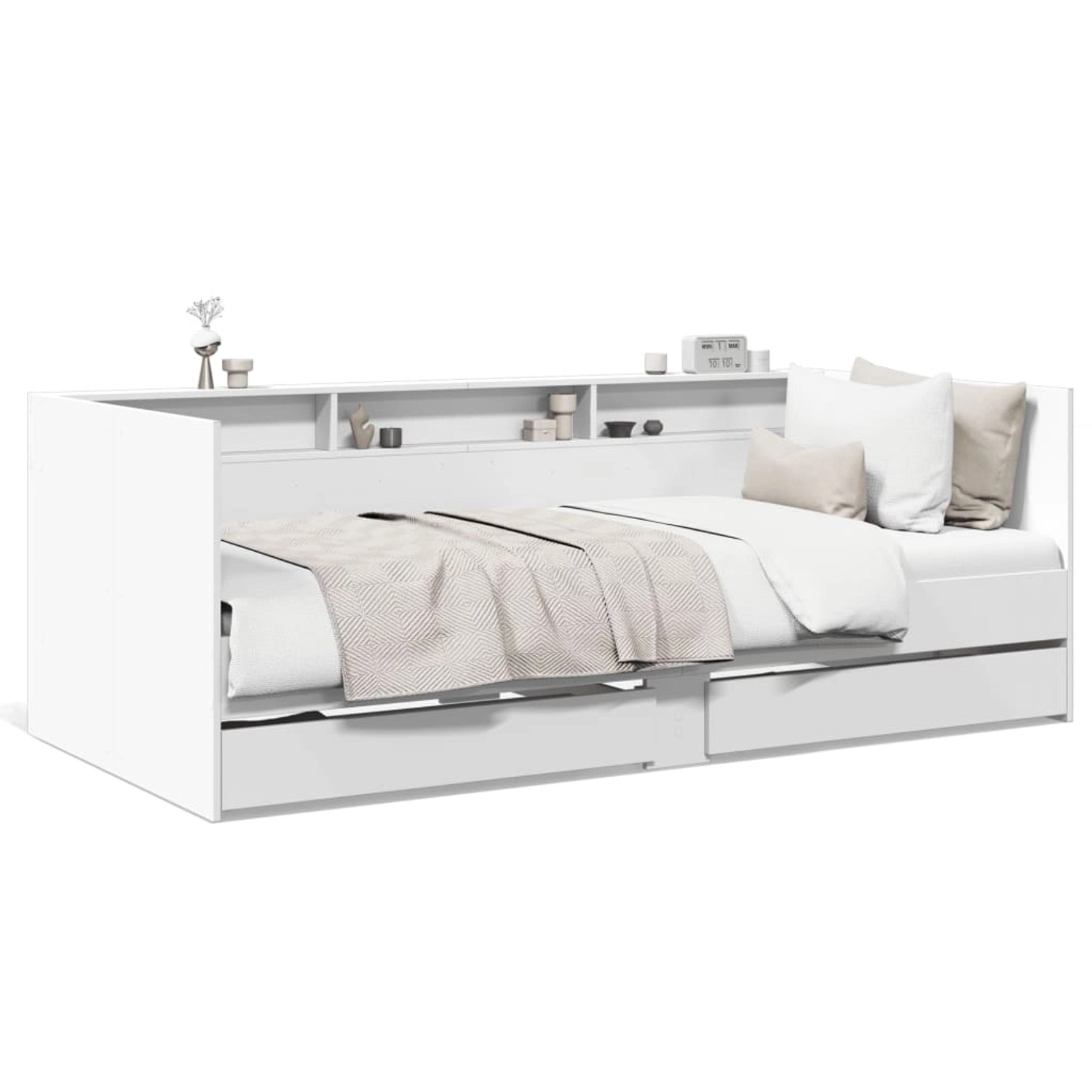 vidaXL Tagesbett mit Schubladen ohne Matratze Weiß 100x200 cm 3280839 günstig online kaufen