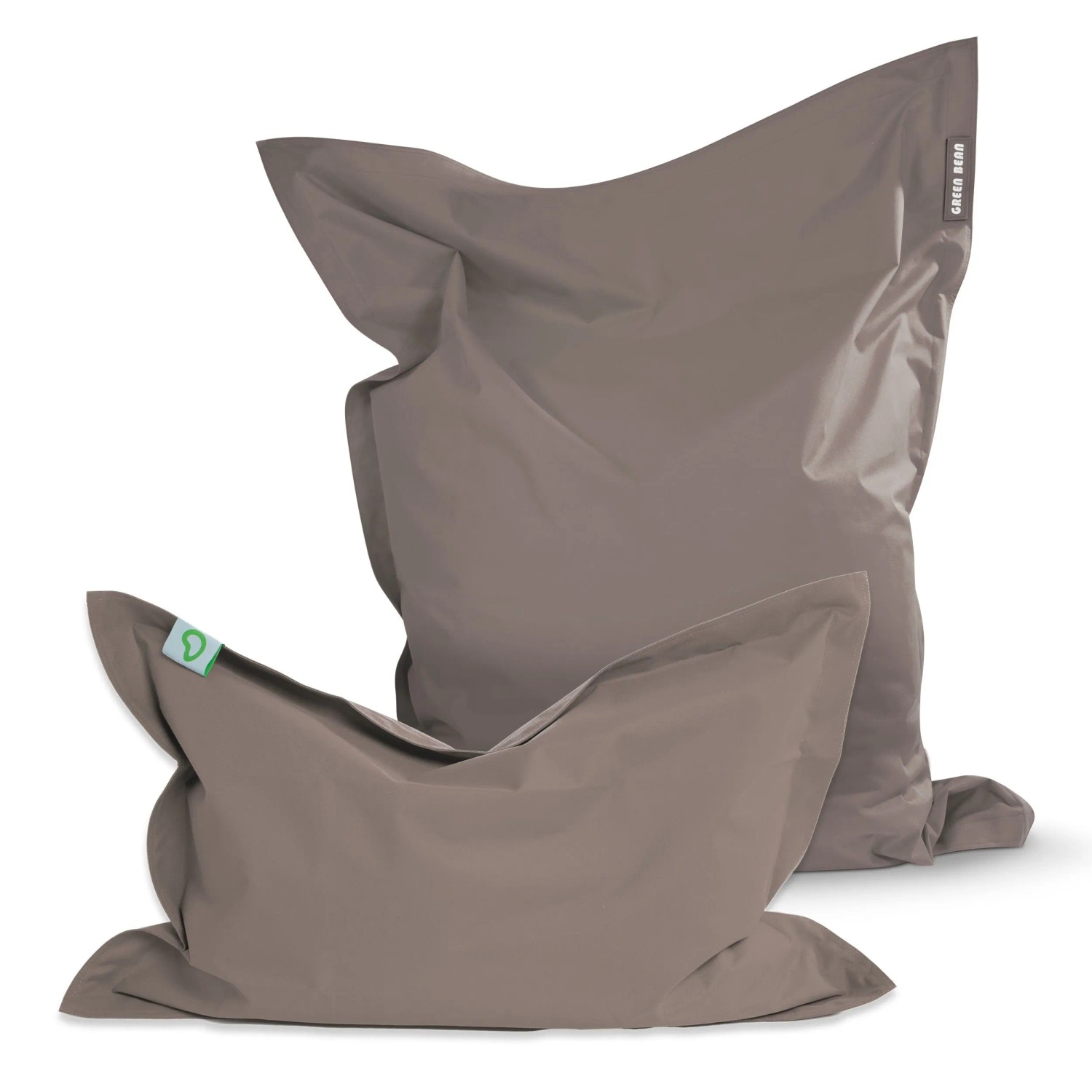 Green Bean Sitzsack-Set 2er Square XXL + BeBi 140 x 180 x 25 cm PVC Khaki