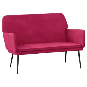 vidaXL Sitzbank Weinrot 108x79x79 cm Samt 351386