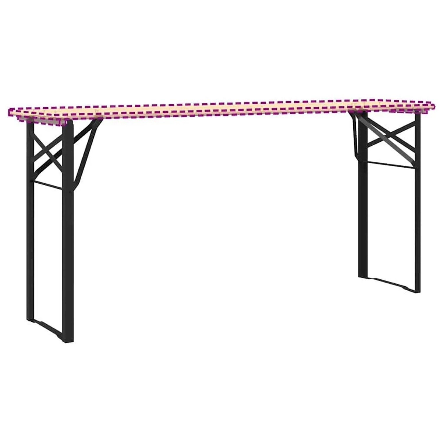 vidaXL Bier Tischbeine, 2 Stk, schwarz, 75cm hoch. Tischbein Set aus pulverbeschichtetem Stahl.