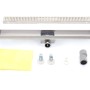 MCW Duschrinne 120cm aus Edelstahl mit Zubehör für den Bodenablauf in der Dusche.