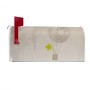 Weißer Banjado US Briefkasten mit Motiv 'Flüchtiges Glück', Stahl, 48x22x16cm.