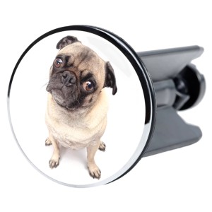 Sanilo Waschbeckenstöpsel mit Mops-Motiv für handelsübliche Waschbecken.