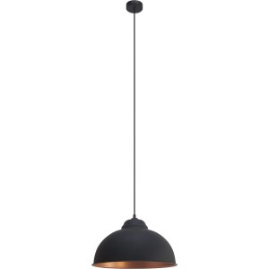 Eglo Pendelleuchte Truro2 in Schwarz-Kupfer, Vintage-Look für Wohn- und Esszimmer.