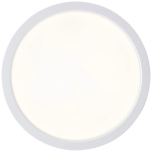 Weiße, runde LED-Deckenleuchte Varano, 27,5 cm Durchmesser, für Bad und Wohnraum.